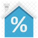 Home Percentage Sign Property Value Icon