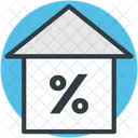 Home Percentage Sign Icon