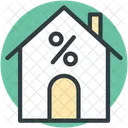Home Percentage Sign Icon