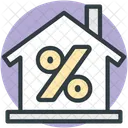 Home Percentage Sign Icon