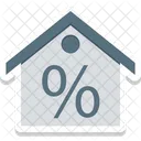 Home Percentage Sign Property Value Icon