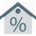 Home Percentage Sign Property Value Icon