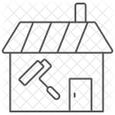 ホーム改善の細い線のアイコン アイコン