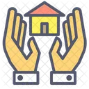 Home Insurance Home Care Hand Icon