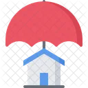Insurance Umbrella Building Icon