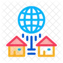 Houses Internet Connection Icon