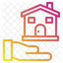 Hand House Building Icon