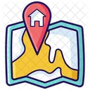 Home Location Navigation House Location Icon