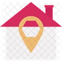 Gps House Pointed House With Pin Sign Icon