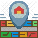 Location Pin Map House Icon