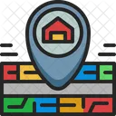 Location Pin Map House Icon