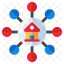 Home Network Home Connection House Network Symbol