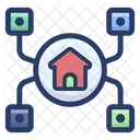 Home Network House Network Smart Home Icon