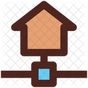 Home Network Smart Home House Network Icon