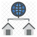 Home Network Broadband Connection Internet Icon