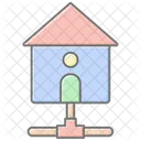 Home Network Lineal Color Icon Icon