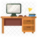 Mesa De Computador Mesa De Computador Mesa De Escritorio Ícone