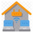 Home Office Working At Home Wifi Icon