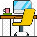 Home Office Workplace Computer Icon