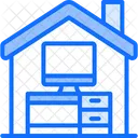 Home Office Work From Home Workplace Icon