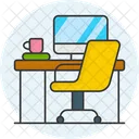 Home Office Workplace Computer Icon