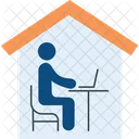 Home Office Workspace Remote Work Icon