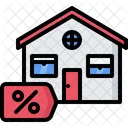 Discount Mortgage Building Icon