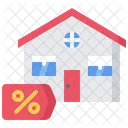 Discount Mortgage Building Icon