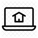 Home On Laptop  Icon