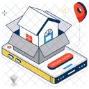 Home Online Order Shopping Store Icon