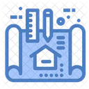 Home Plan Home Blueprint Plan Icon