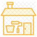Home Renovation Duotone Line Icon Icon