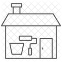 Home Renovation Thinline Icon Icon