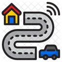 Home Route Home Location Travel Icon
