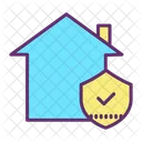 Home Security Approved Shield Secure Home Icon