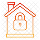 Home Security Locked Home Home Protection Icon