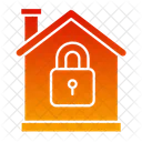 Home Security Locked Home Home Protection Icon