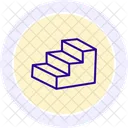 Home Stairs Line Icon Icon