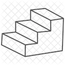 Home Stairs Thinline Icon Icon