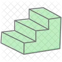Home Stairs Lineal Color Icon Icon