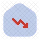 Home trend down  Icon