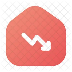 Home trend down  Icon