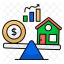 Home Vs Money Home Balance House Balance Icon