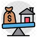 Home Vs Money Home Balance House Balance Icon