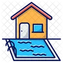Home With Pool  Icon