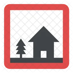 Home Zone Sign  Icon