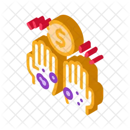 Homeless Hands Ask Money  Icon