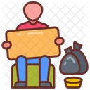 Homelessness Beggary Vagrancy Icon