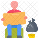 Homelessness Beggary Vagrancy Icon
