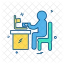 Homem Trabalho Escritorio Ícone